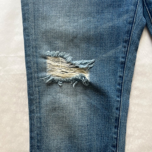 3X1 BLUE RIPPED RELAXED SABINA GIRLFRIEND BRONX MID RISE LOOSE FIT JEANS 28 - Picture 3 of 9